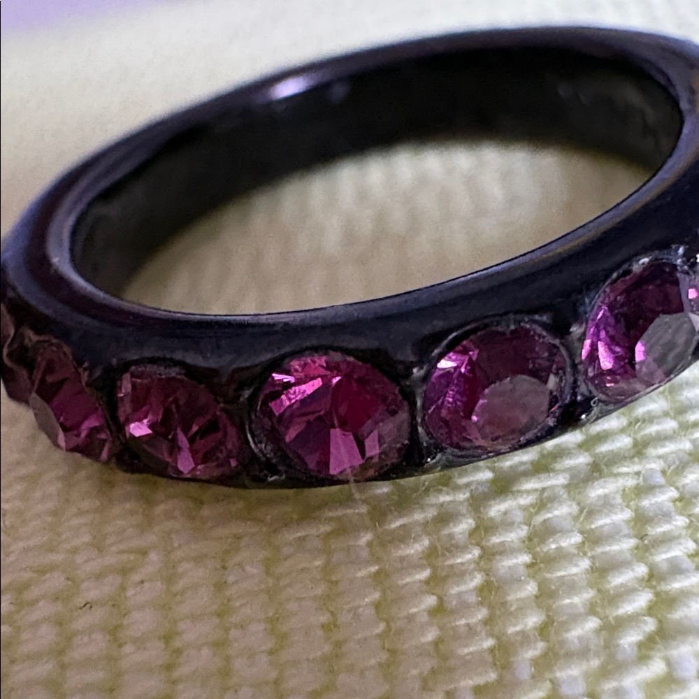 Vintage Coach Crystal-Studded Stacking Ring Set - Picture 2 of 6